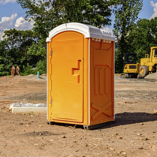 how often are the portable restrooms cleaned and serviced during a rental period in Bakers Mills